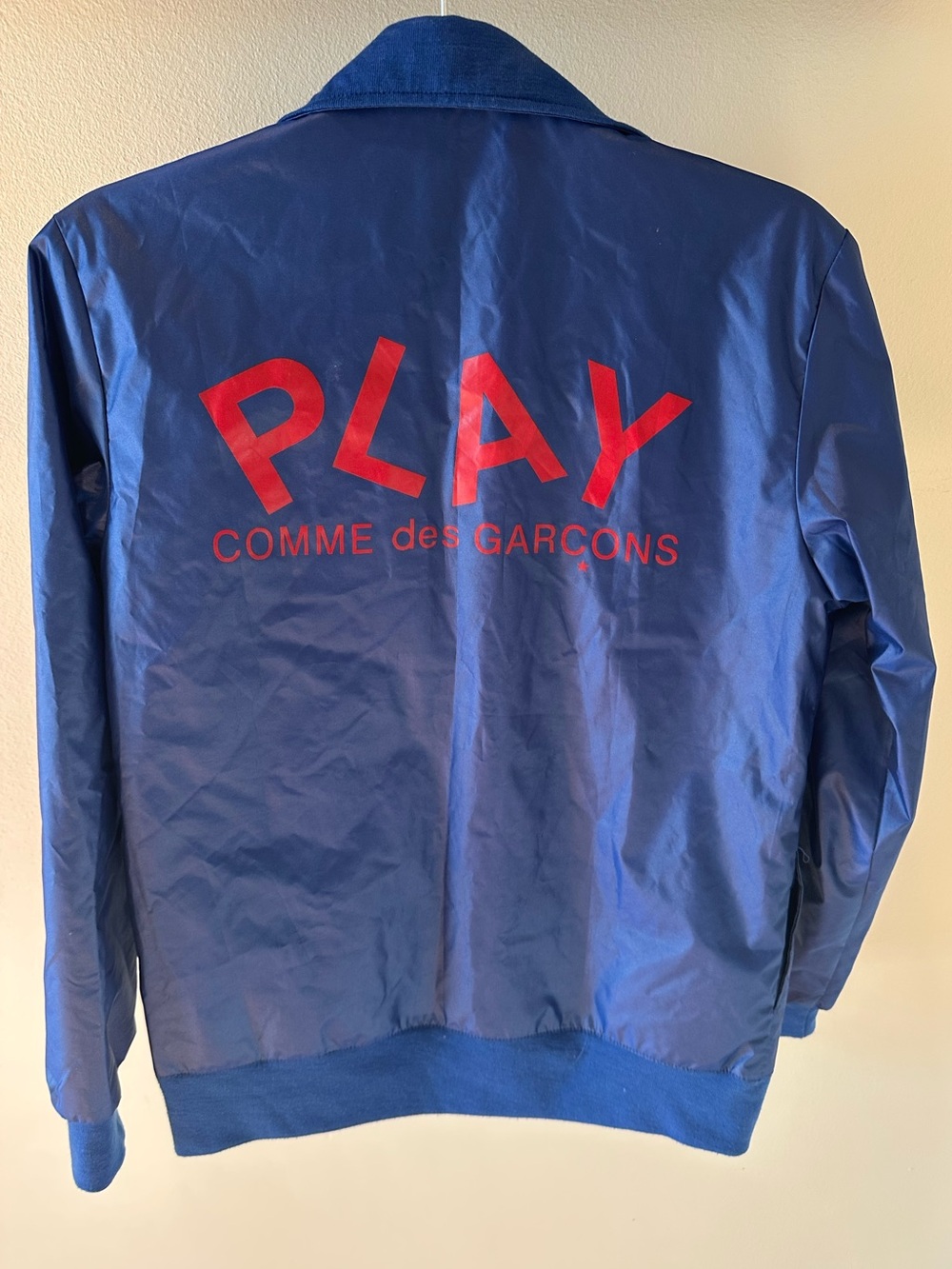 Play by Comme des Garçons Vintage Blue Zip Jacket Size Small